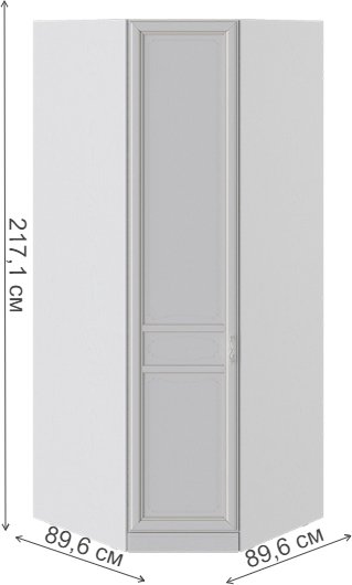 Шкаф угловой Франческа СМ-312.07.007L левый дуб седан