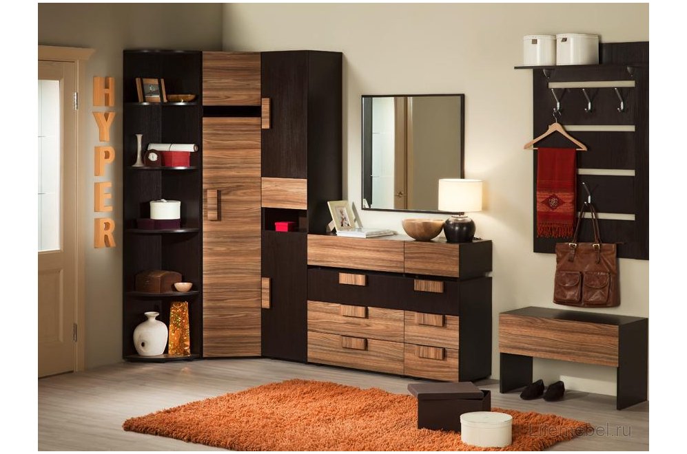 Шкаф угловой Hyper 2 венге / палисандр правый