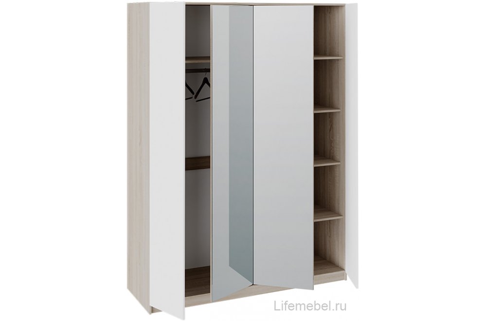 Шкаф Валери дуб сонома / белый ясень