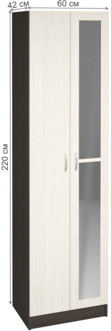 Шкаф Вега ШК-2 венге / дуб белфорд