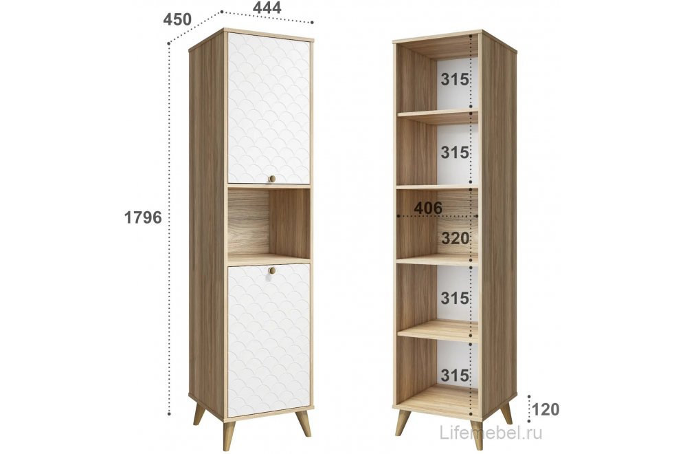 Шкаф Велламо ВО-03 блэквуд ячменный / бланж