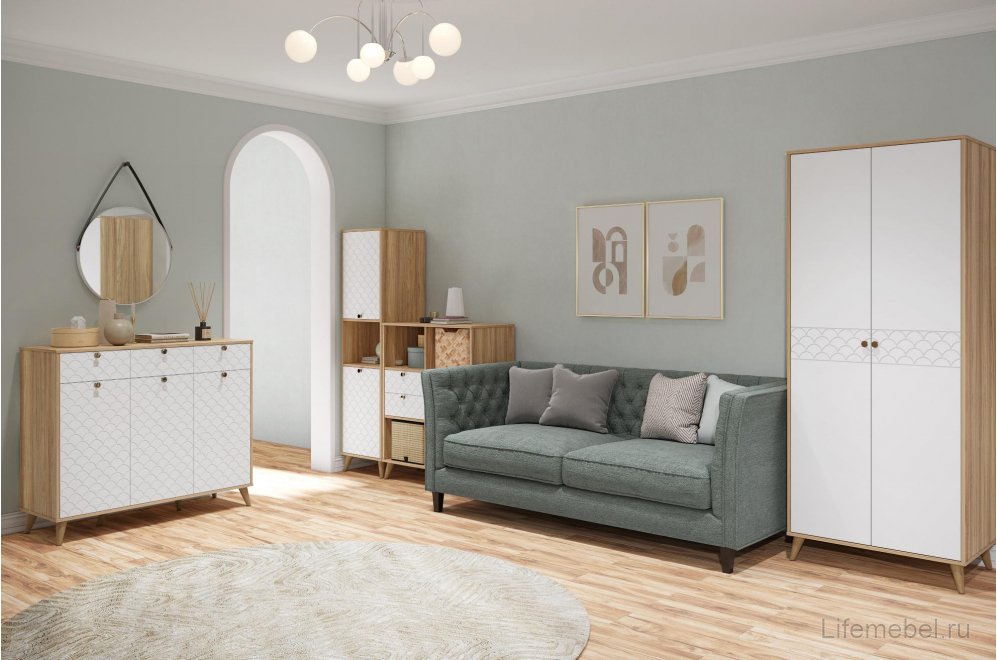 Шкаф Велламо ВО-06 блэквуд ячменный / бланж