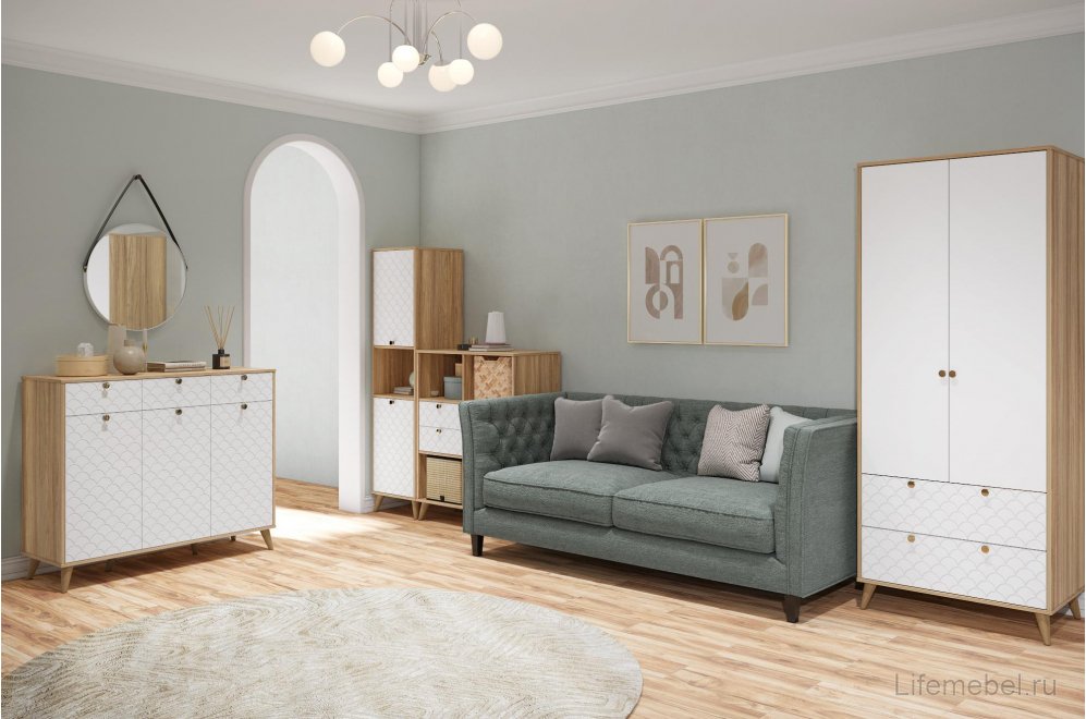 Шкаф Велламо ВО-07 блэквуд ячменный / бланж