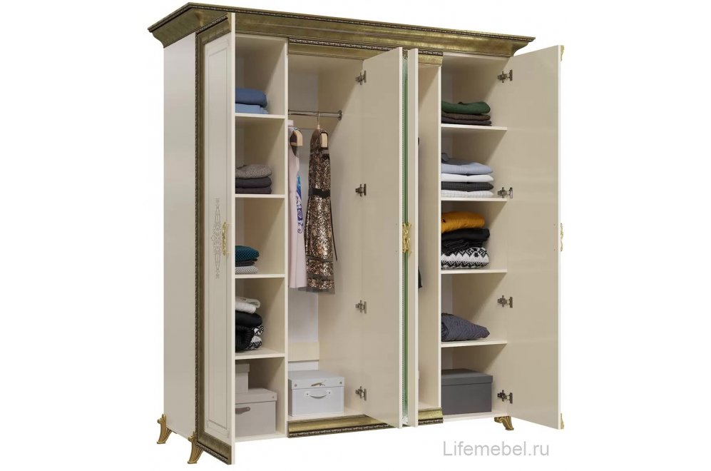 Шкаф Версаль 196 слоновая кость