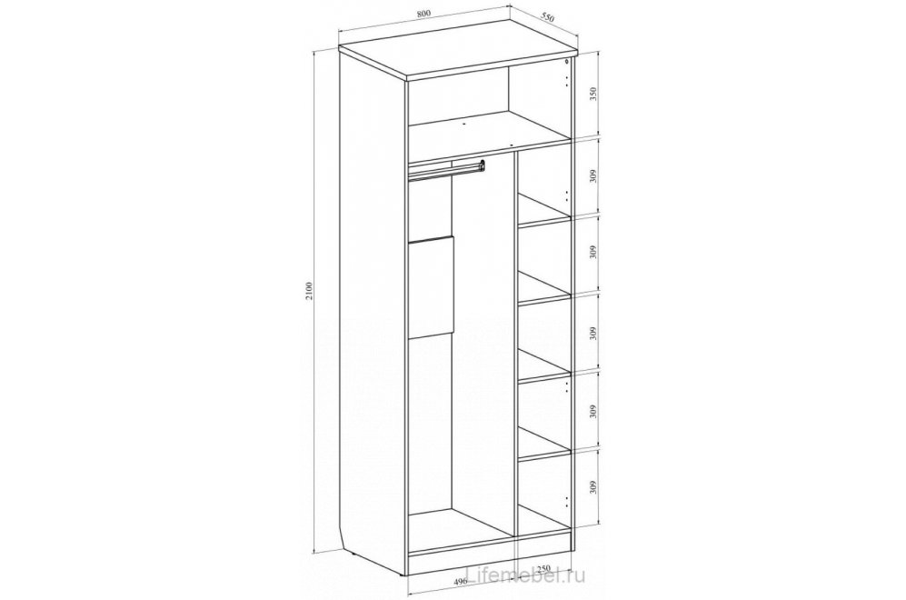Шкаф Виктория ВИ-11 дуб крафт золотой