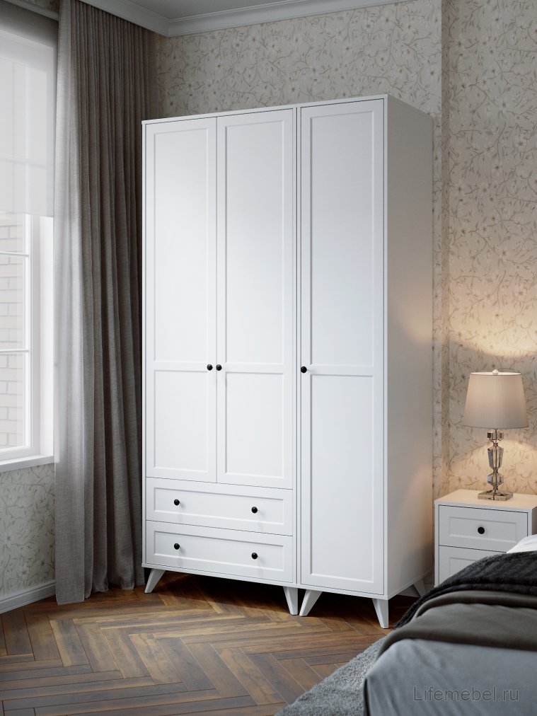 Шкаф Вильям ВМ-11 белый бриллиант / бланж