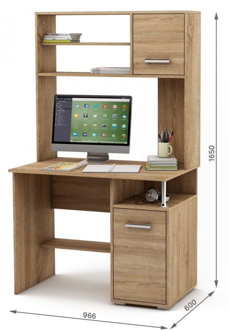 Компьютерный стол Амбер-13 дуб сонома