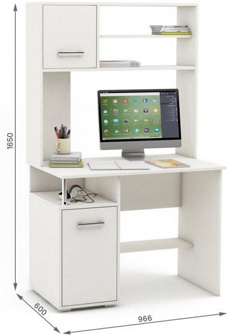 Компьютерный стол Амбер-14 белый