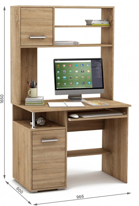 Компьютерный стол Амбер-14К дуб сонома