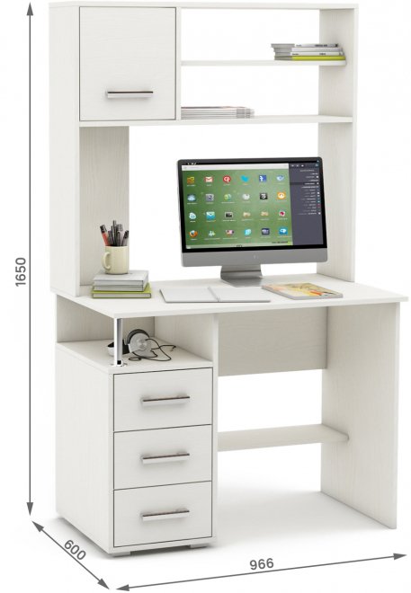 Компьютерный стол Амбер-16 белый