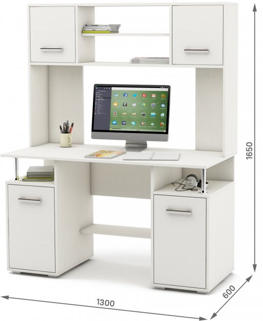 Компьютерный стол Амбер-17 белый