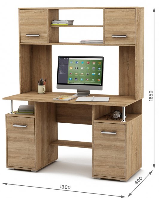 Компьютерный стол Амбер-17 дуб сонома