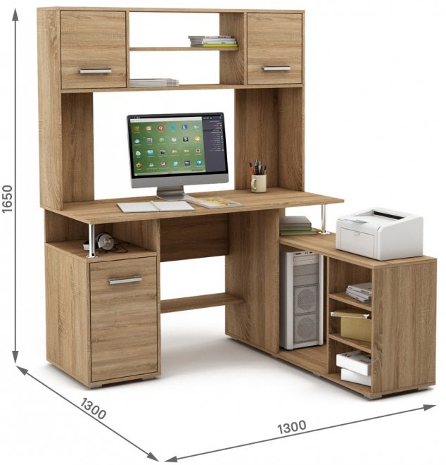 Компьютерный стол Амбер-22 дуб сонома