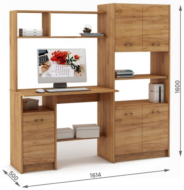 Компьютерный стол Август-10 дуб золотистый