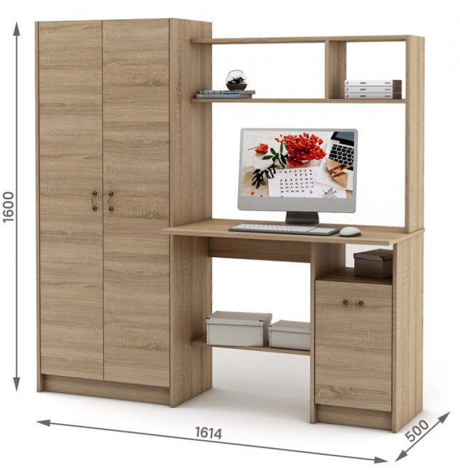 Компьютерный стол Август-13 дуб сонома