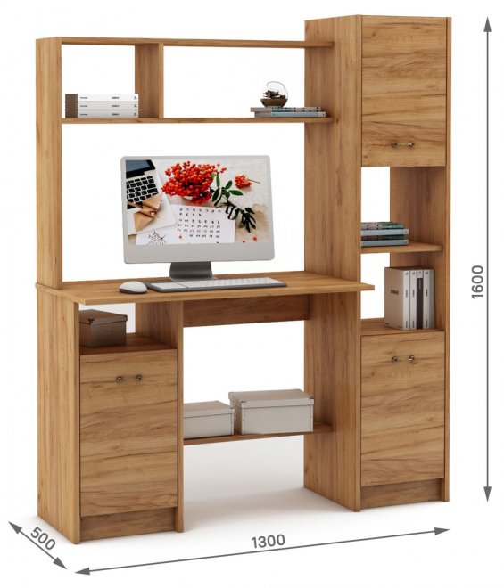 Компьютерный стол Август-2 дуб золотистый