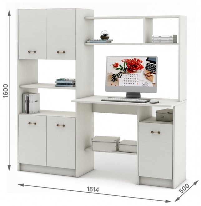 Компьютерный стол Август-9 белый