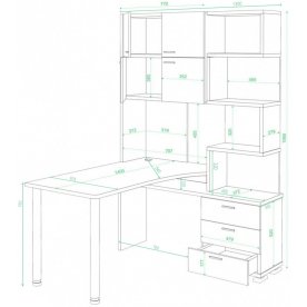 Компьютерный стол Домино СР-500М/140 КБЕБЕ-левый