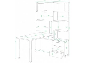 Компьютерный стол Домино СР-500М/140 КБЕБЕ-правый
