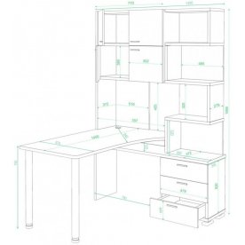 Компьютерный стол Домино СР-500М/140 КБЕК-левый
