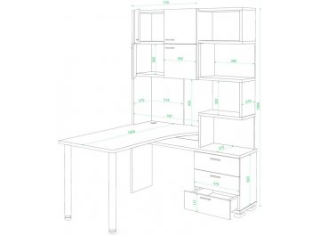 Компьютерный стол Домино СР-500М/190 КБЕБЕ-правый