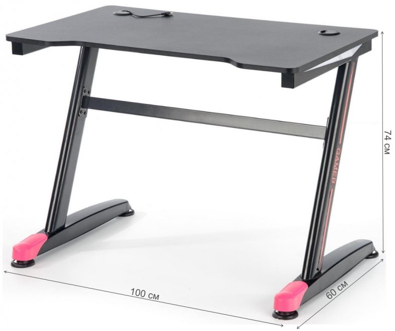 Компьютерный стол B-40 черно-красный
