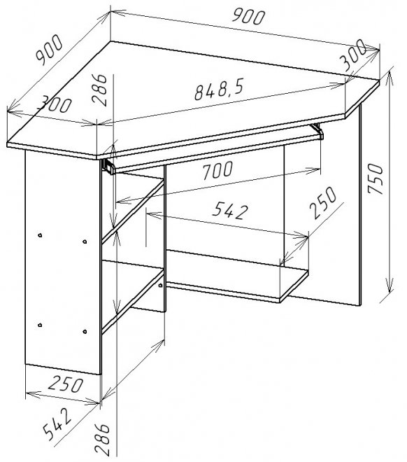 Компьютерный стол Джаз-29 дуб сонома
