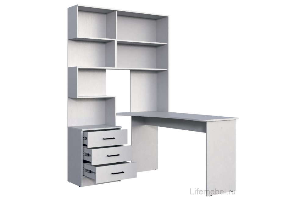 Компьютерный стол Эльброни правый белый