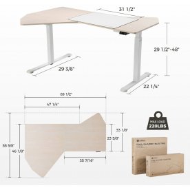 Компьютерный стол Eureka ERK-EDI-FS-MW