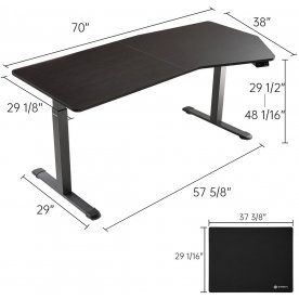 Компьютерный стол Eureka ERK-EDI-HTG-SW