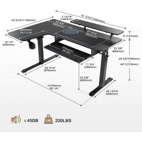 Компьютерный стол Eureka ERK-L60L-B-PRO-V1-EU