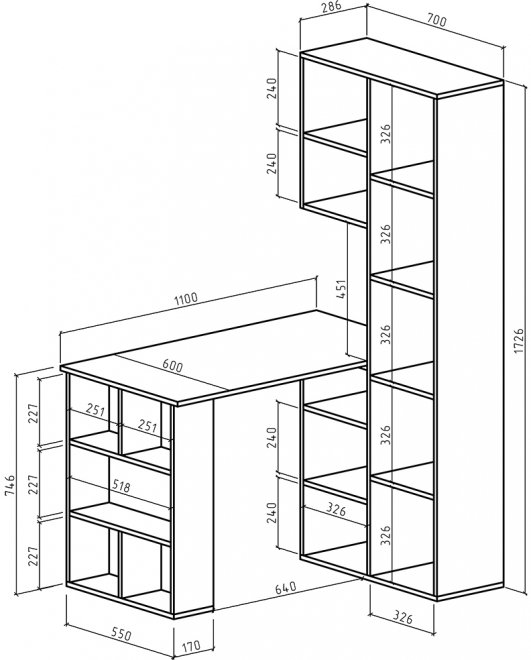 Компьютерный стол Феликс-25 дуб сонома