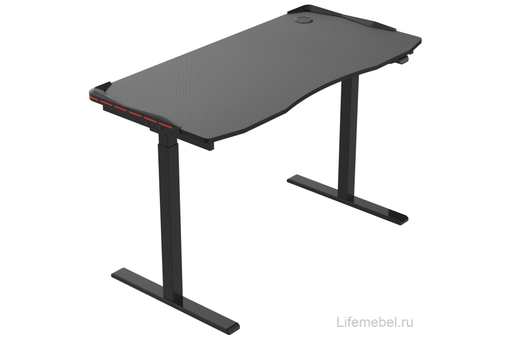 Компьютерный стол FoxGear FG-IE-47B с электроприводом и RGB-подсветкой