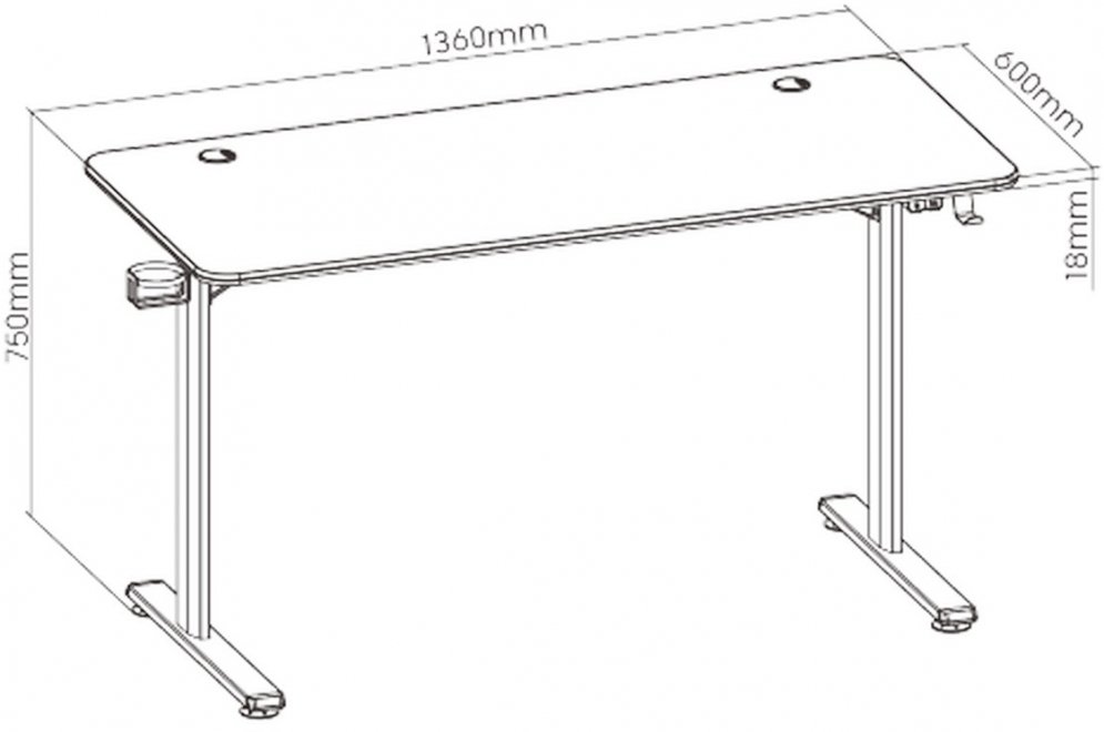 Компьютерный стол Foxgear Fidel черный