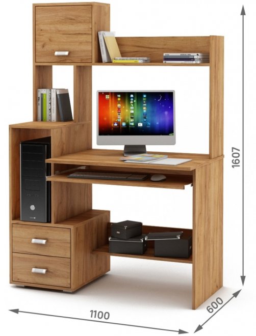 Компьютерный стол Имидж-40 дуб золотистый