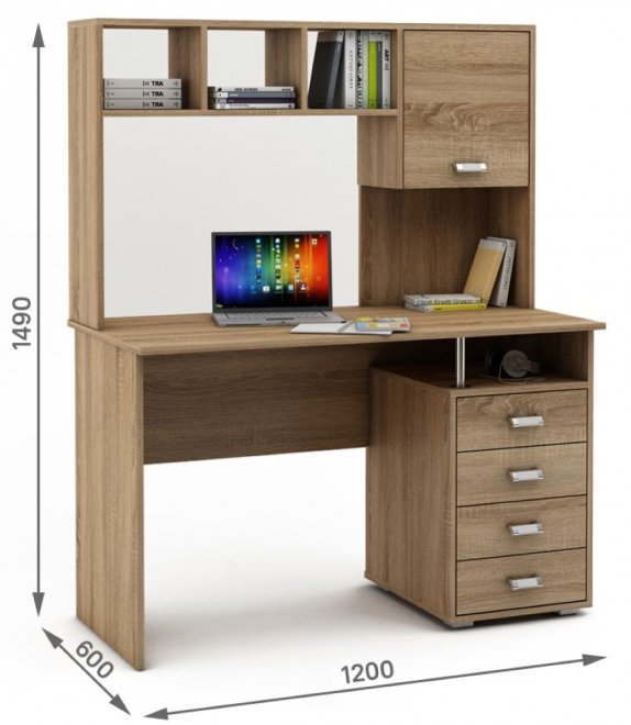 Компьютерный стол Имидж-53 дуб сонома
