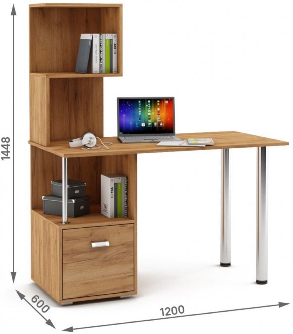 Компьютерный стол Имидж-65 дуб золотистый