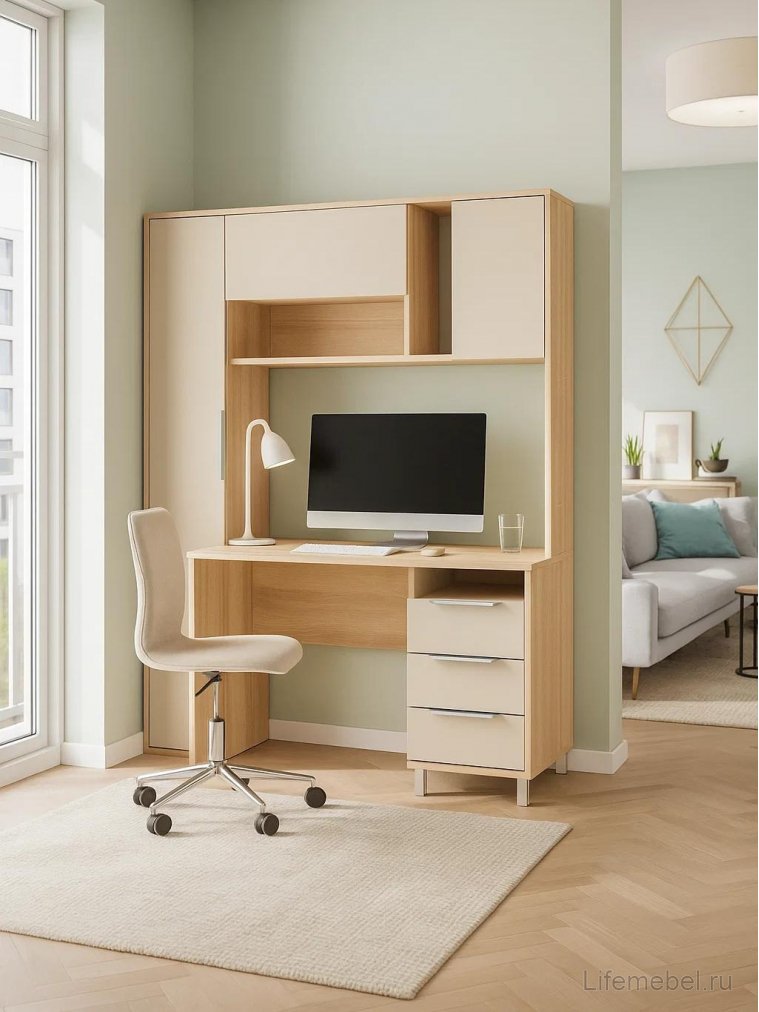 Компьютерный стол Комфорт 12.95 N дуб сонома / сатин