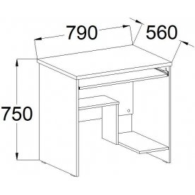 Компьютерный стол КС 15.01.4