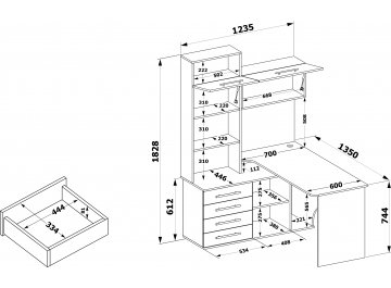 Компьютерный стол КСТ-14.1Л