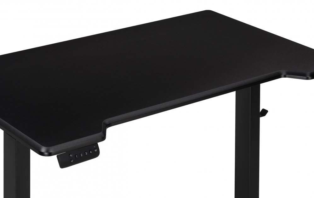 Компьютерный стол Маркос с механизмом подъема 120х75х75 черный /шагрень черная