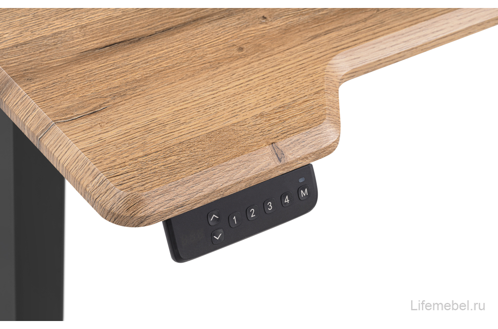 Компьютерный стол Маркос с механизмом подъема 120х75х75 дуб вотан / черный