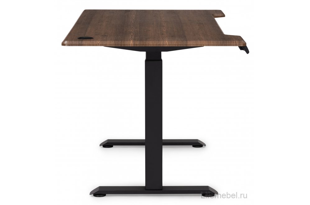 Компьютерный стол Маркос с механизмом подъема 140х80х75 черный / кантри орех
