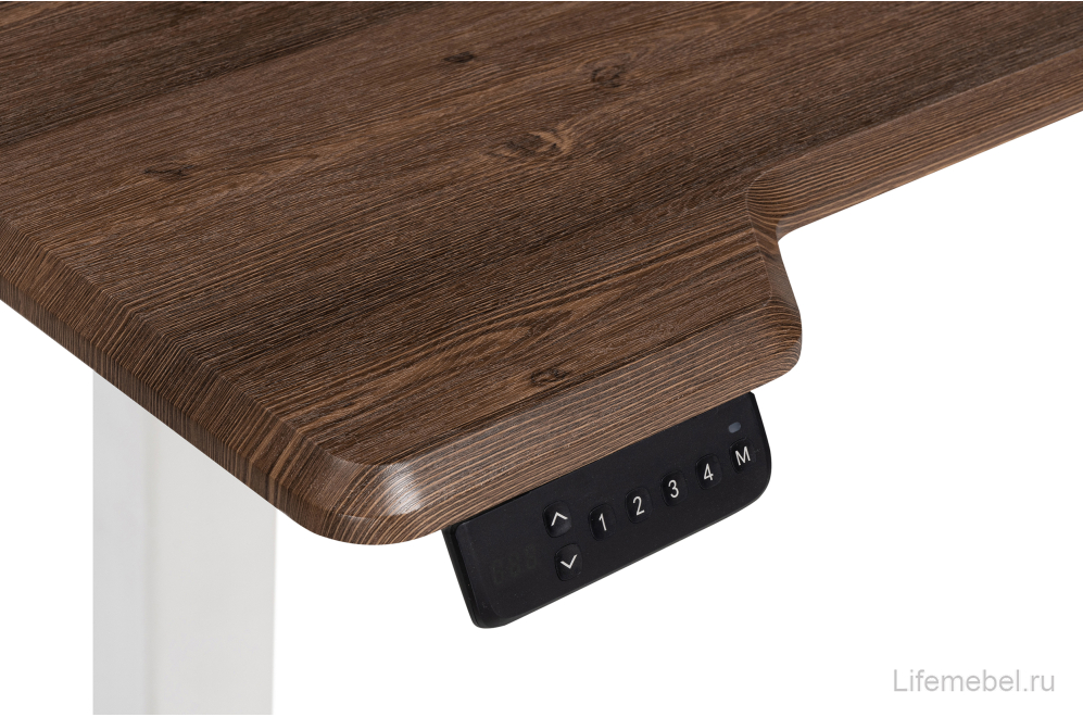 Компьютерный стол Маркос с механизмом подъема 140х80х75 орех кантри / белый