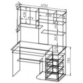 Компьютерный стол Мебелеф-15