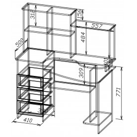 Компьютерный стол Мебелеф-16