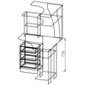 Компьютерный стол Мебелеф-4