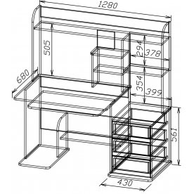 Компьютерный стол Мебелеф-5