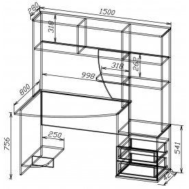 Компьютерный стол Мебелеф-7