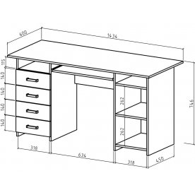 Компьютерный стол Найт-8К